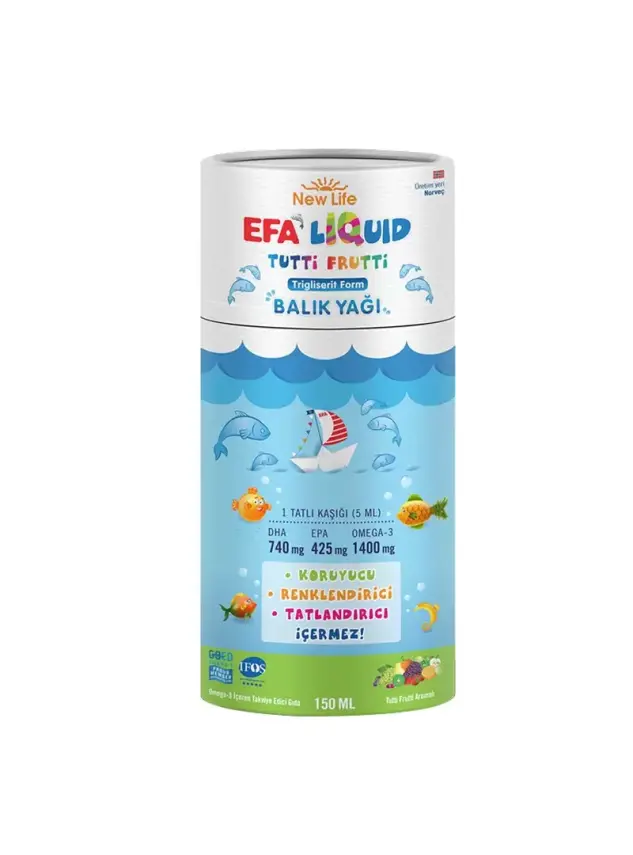 New Life Efa Liquid Tutti Frutti Balık Yağı 150 ml - 2