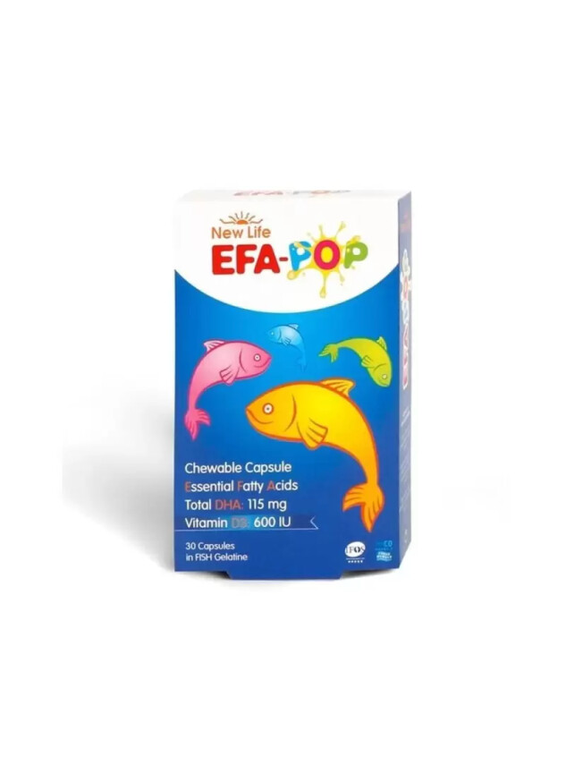 New Life EFA Pop 30 Kapsül Çiğnenebilir Balık Yağı - New Life