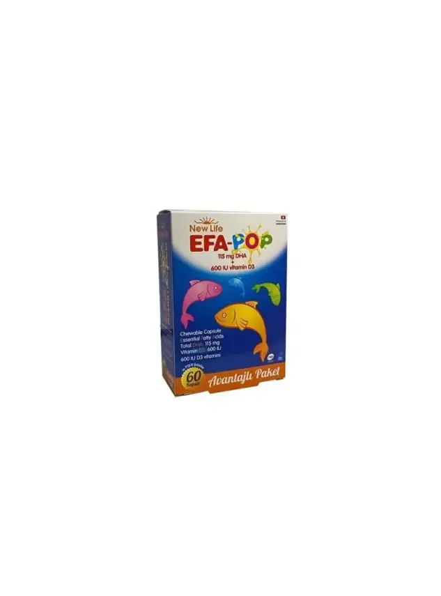 New Life EFA Pop 60 Kapsül Çiğnenebilir Balık Yağı - 1