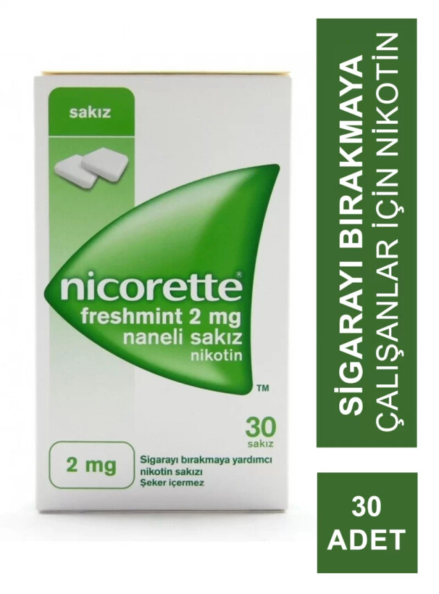 Nicorette Freshmint 2 mg Naneli Nikotin Sakızı 30 Adet - Nicorette