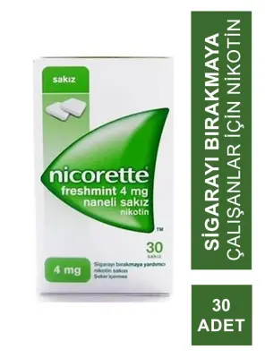Nicorette Freshmint 4 mg Naneli Nikotin Sakızı 30 Adet - Nicorette