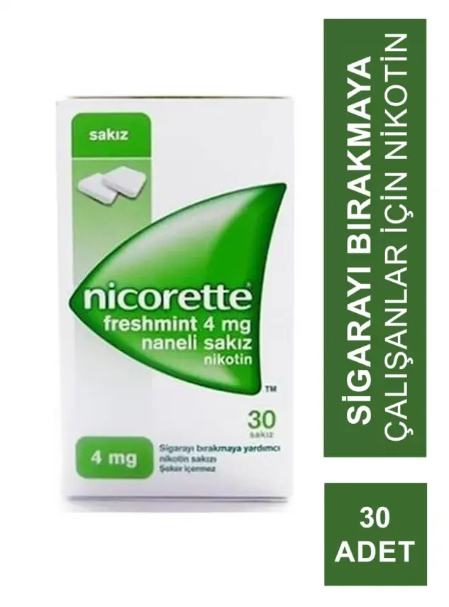 Nicorette Freshmint 4 mg Naneli Nikotin Sakızı 30 Adet - 1