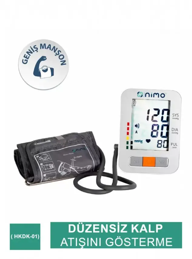 Nimo Med Tam Otomatik Türkçe Konuşan Koldan Ölçer Tansiyon Aleti - HKDK-01- - 2