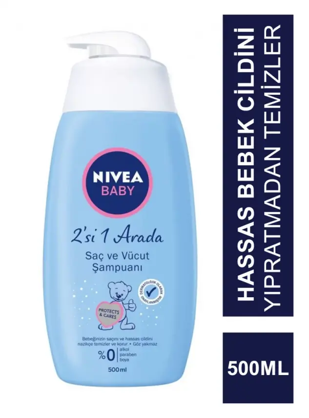 Nivea Baby 2'si 1 Arada Saç ve Vücut Şampuanı 500 ml - 1