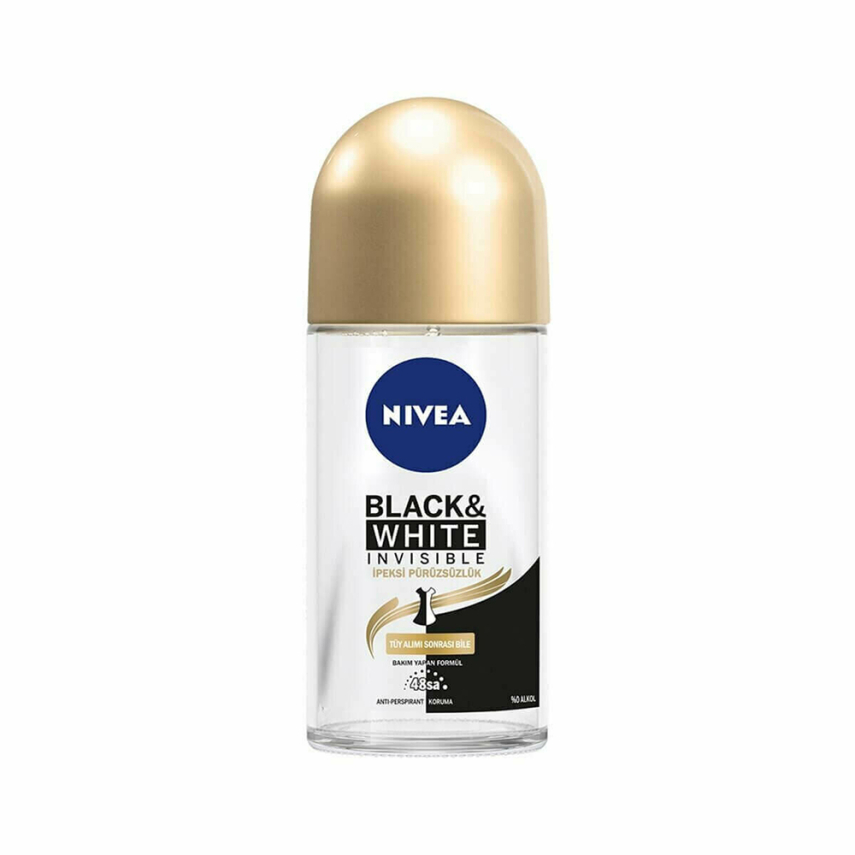 Nivea Black White Invisible Roll On For Women İpeksi Pürüzsüzlük 50 ml - 1