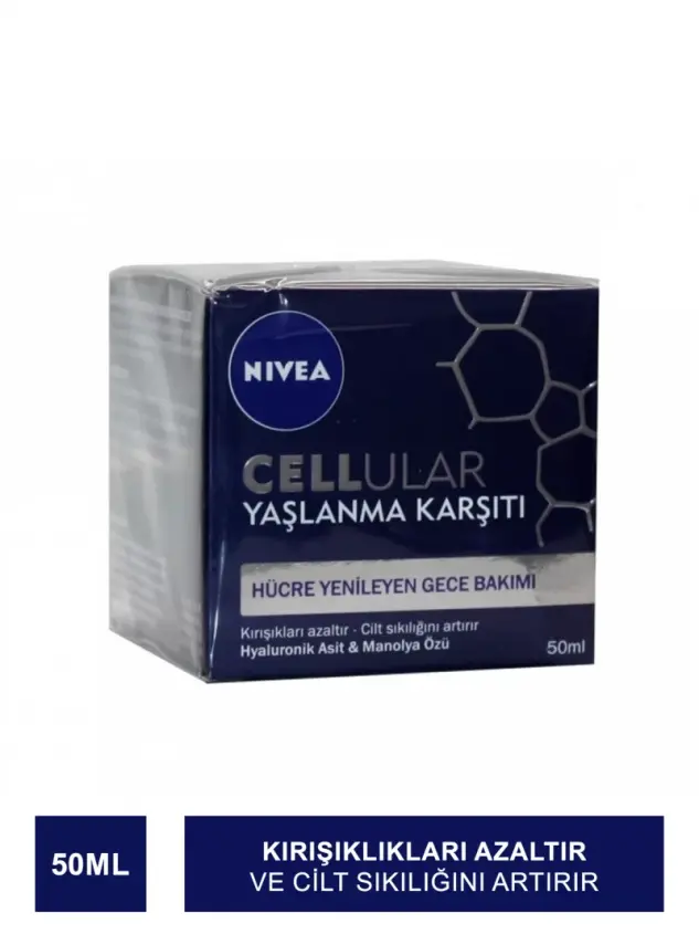 Nivea Cellular Yaşlanma Karşıtı Hücre Yenileyen Gece Bakım Kremi 50ml - 1