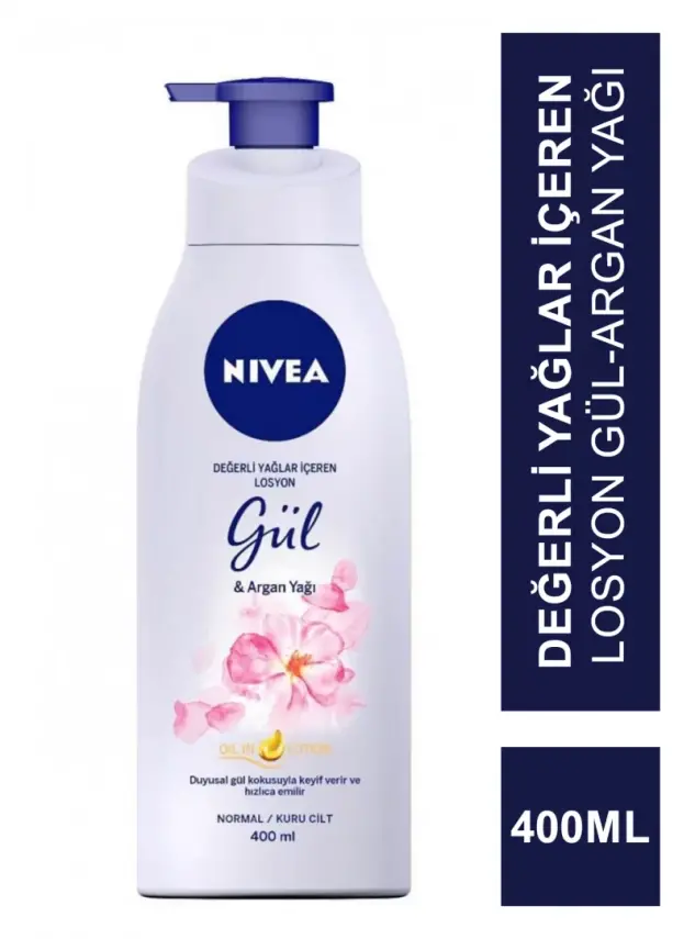 Nivea Değerli Yağlar İçeren Losyon Gül-Argan Yağı N/K 400ml - 1