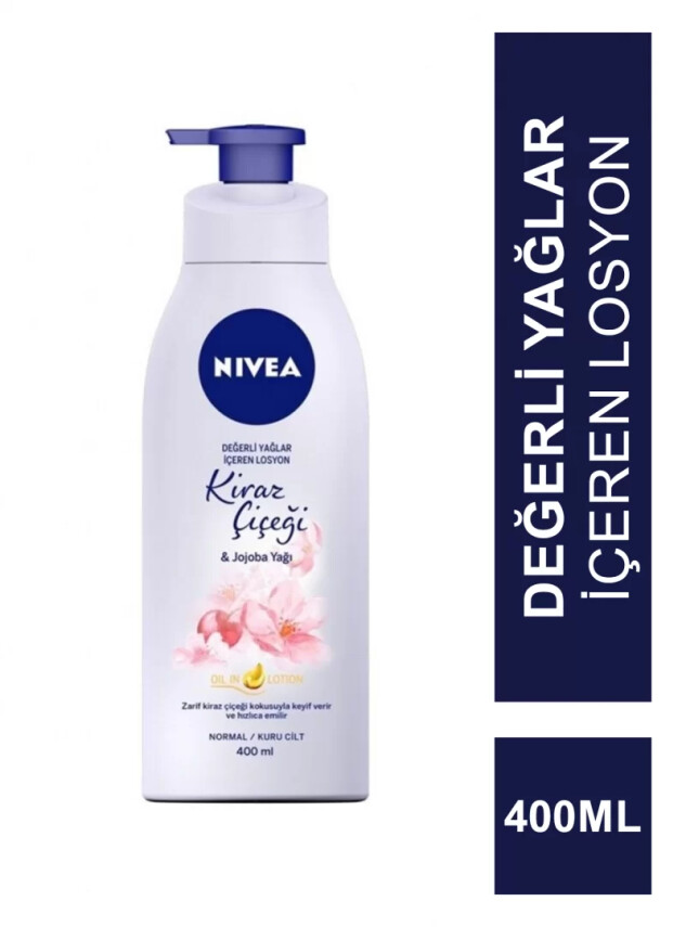 Nivea Değerli Yağlar İçeren Losyon Kiraz Çiçeği-Jojoba Yağı N/K 400ml - Nivea