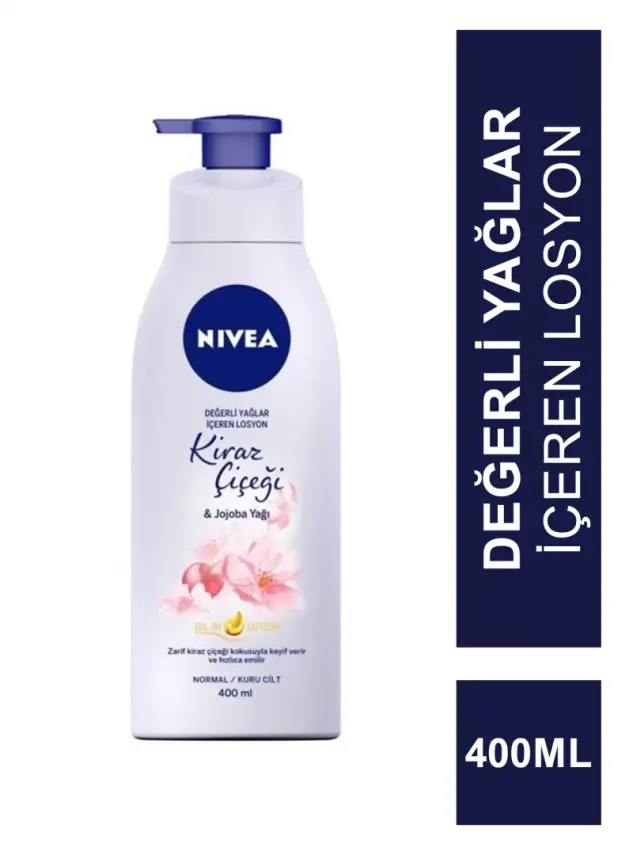 Nivea Değerli Yağlar İçeren Losyon Kiraz Çiçeği-Jojoba Yağı N/K 400ml - 1
