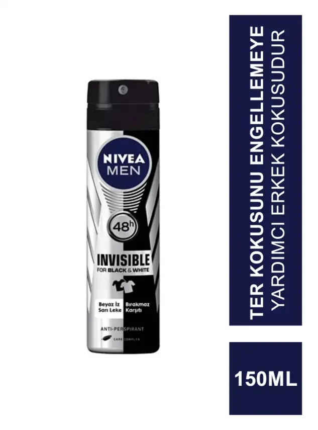 Nivea Deo Black & White For Men Deodorant 150 ml Erkek - 1