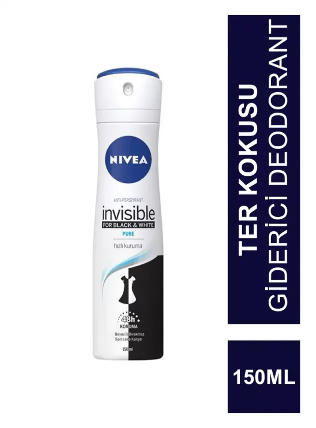 Nivea Deo Invisible For Pure Black & White Pure Deodorant 150 ml - 2