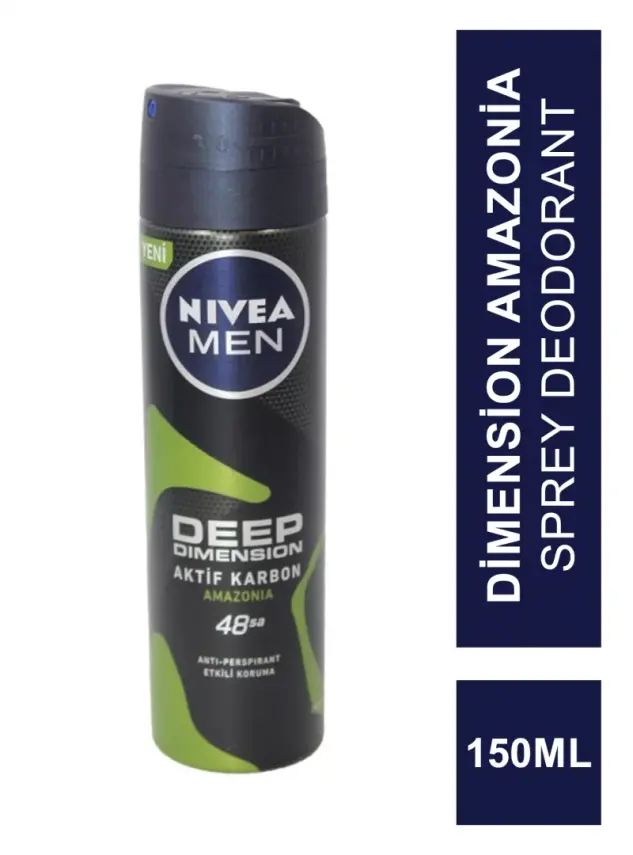 Nivea Deo Men Deep Dimension Amazonia Sprey Deodorant 150 ml Erkek - 1