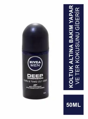 Nivea Deo Men Deep Dimension Kuru & Temiz Cilt Roll On 50ml - Nivea