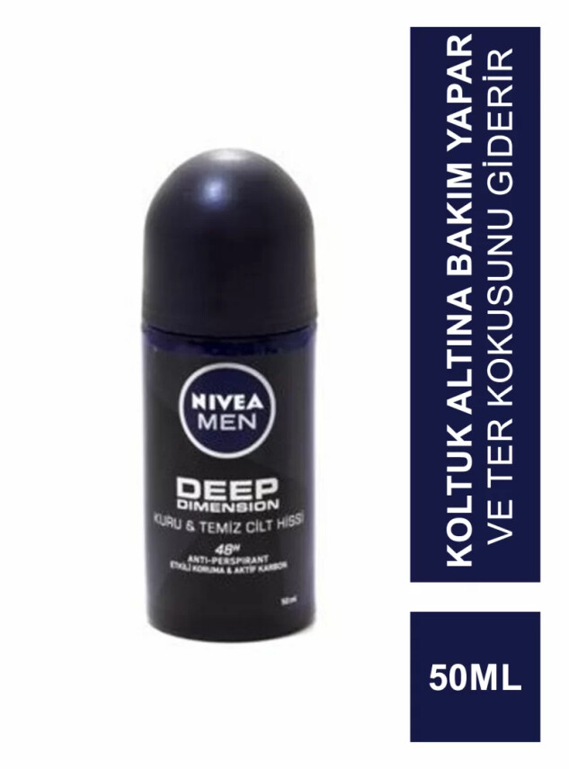 Nivea Deo Men Deep Dimension Kuru & Temiz Cilt Roll On 50ml - Nivea