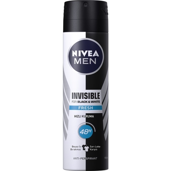 Nivea Invisible for Black White Deodorant (Fresh) Bay 150 ml - 1