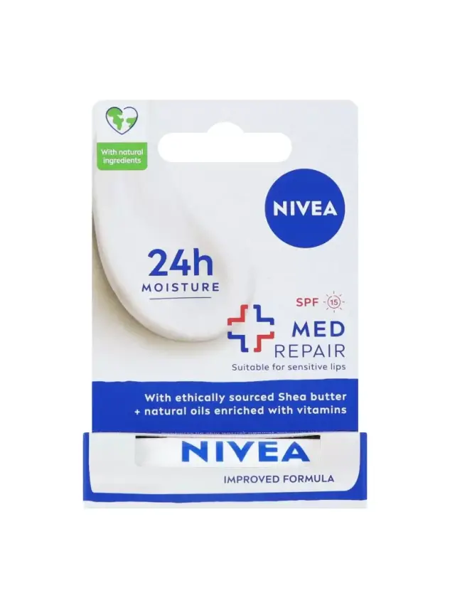 OUTLET-Nivea Lip Med Repair SPF 15 Dudak Bakım Kremi 4,8gr - 1