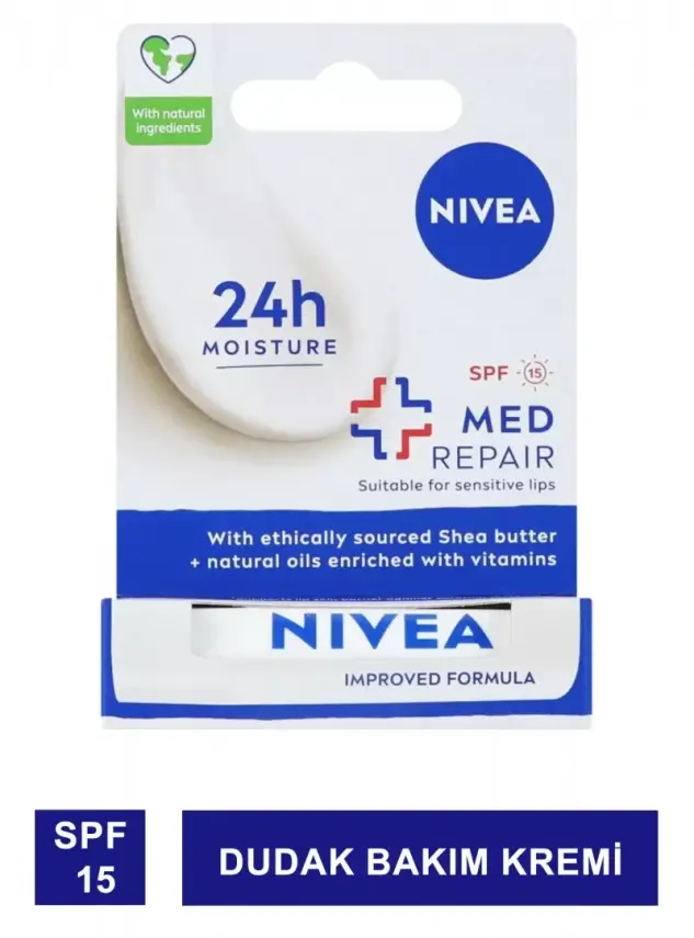 OUTLET-Nivea Lip Med Repair SPF 15 Dudak Bakım Kremi 4,8gr - 2
