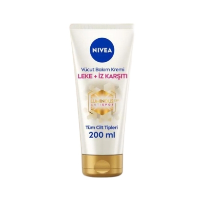 Nivea Luminous 630 Leke ve İz Karşıtı Vücut Bakım Kremi Çatlak ve Güneş Lekesi 48 Saat Nem 200 ml - Nivea