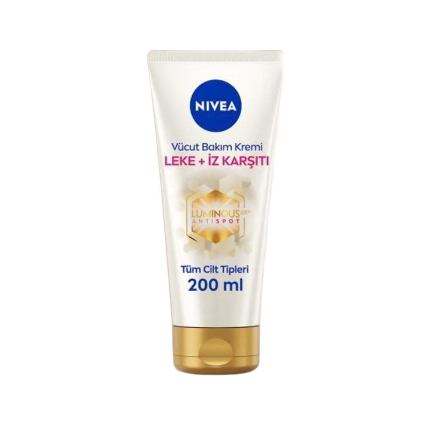 Nivea Luminous 630 Leke ve İz Karşıtı Vücut Bakım Kremi Çatlak ve Güneş Lekesi 48 Saat Nem 200 ml - 1