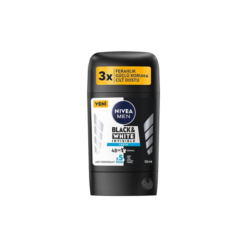 Nivea Men Black White Invisible Fresh Stick Deodorant 50 ml - 1