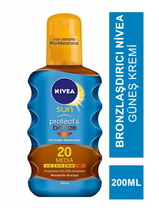 Nivea Sun Koruma&Bronzluk Bronzluk Arttırıcı & Koruyucu Güneş Yağı Gkf 20 200Ml - 1