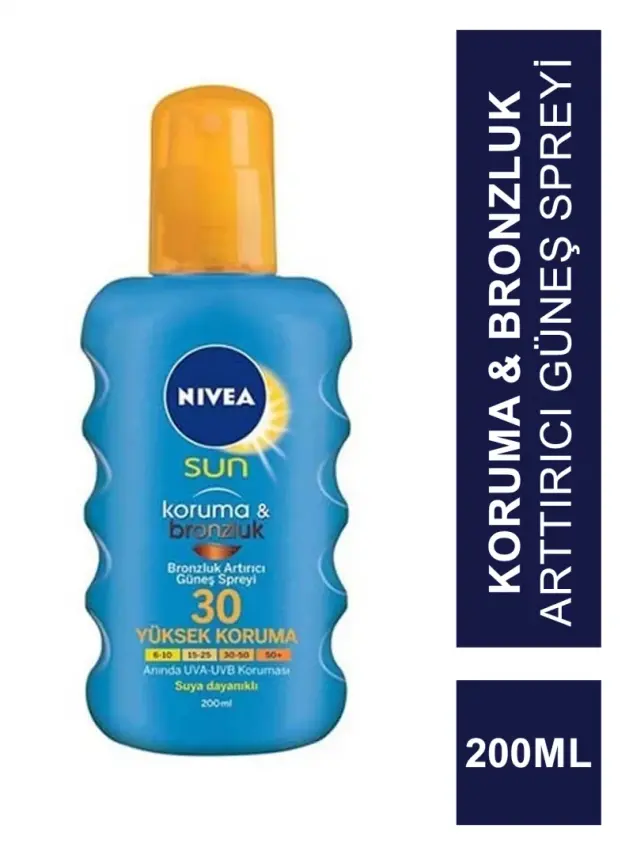 Nivea Sun SPF 30 200 ml Koruma & Bronzluk Arttırıcı Güneş Spreyi - 1