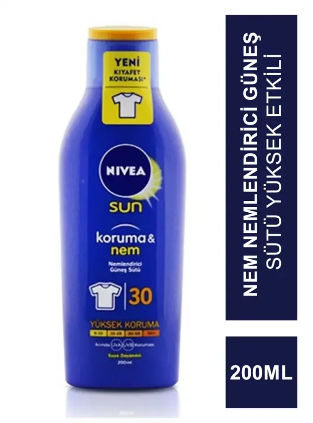 Nivea Sun SPF 30 200 ml Koruma & Nem Nemlendirici Güneş Sütü - 1