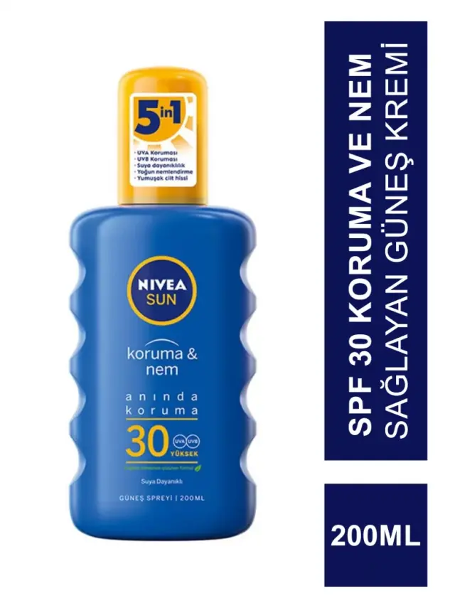 Nivea Sun SPF 30 200 ml Koruma & Nemlendirici Güneş Spreyi - 1