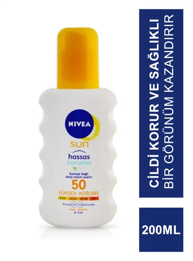 Nivea Sun SPF 50+ 200 ml Hassas Anında Koruma Güneş Spreyi - 2