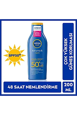 Nivea Sun SPF 50 200 ml Koruma & Nem Nemlendirici Güneş Sütü - 6