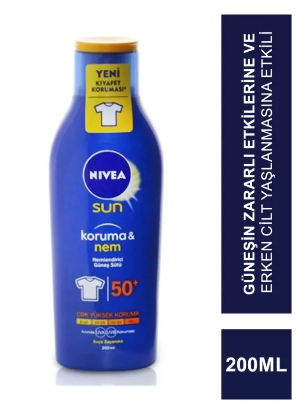 Nivea Sun SPF 50 200 ml Koruma & Nem Nemlendirici Güneş Sütü - 1