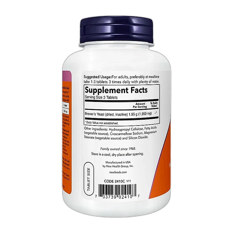 Now Brewers Yeast 200 Tablet - 3