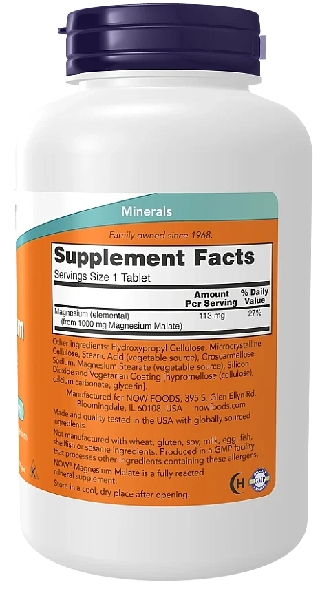 Now Magnesium Malate 180 Tablet - 2