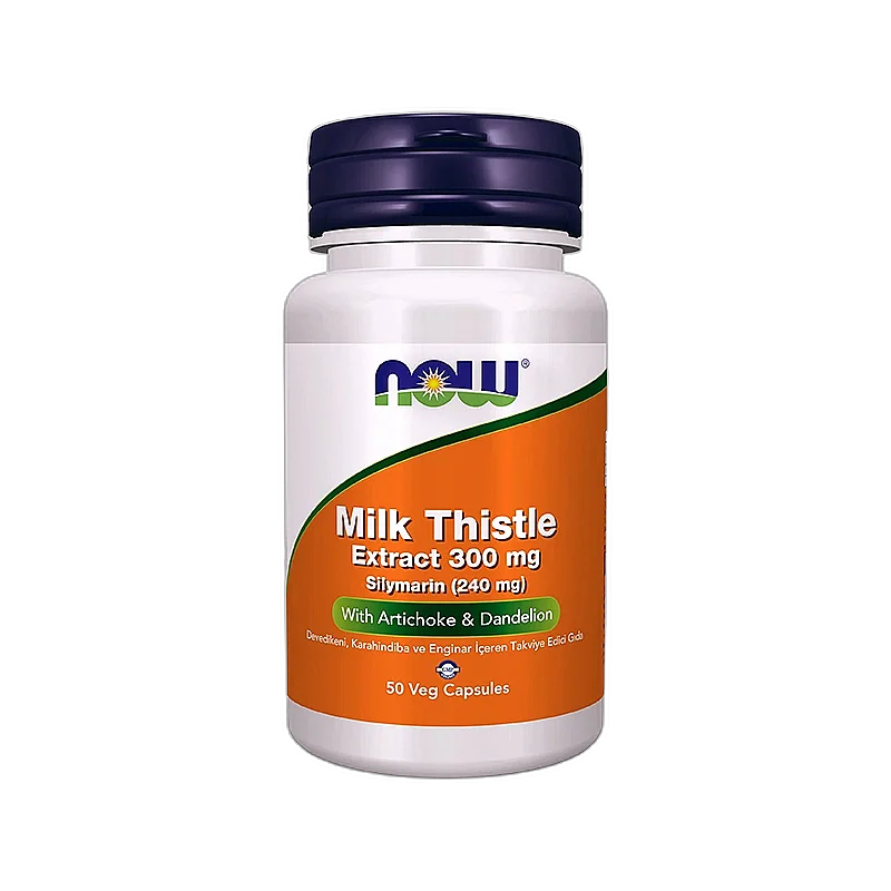 Now Milk Thistle Extract 300 mg Silymarin (240 mg) With Artichoke Dandelion 50 Kapsül - 1
