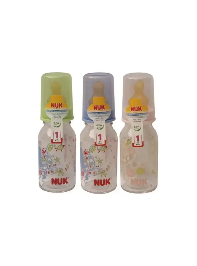 NUK Standart Kauçuk Emzikli Cam Biberon -125 ml- - 1