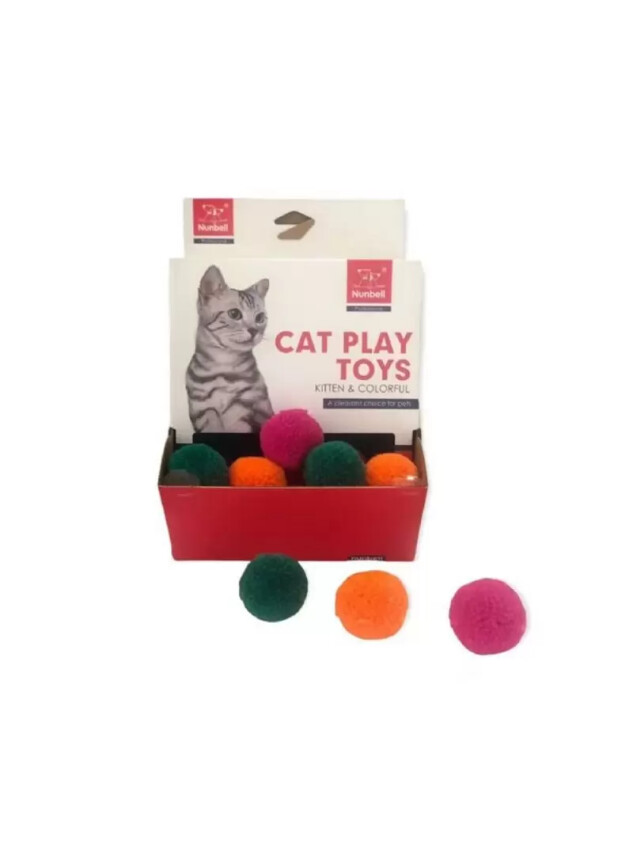 Nunbell Kedi Oyun.Tüylü Renkli Toplar - Nunbell