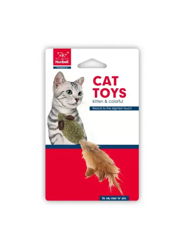 Nunbell Kedi Oyuncagi Catnip Fare Tüylü - 1