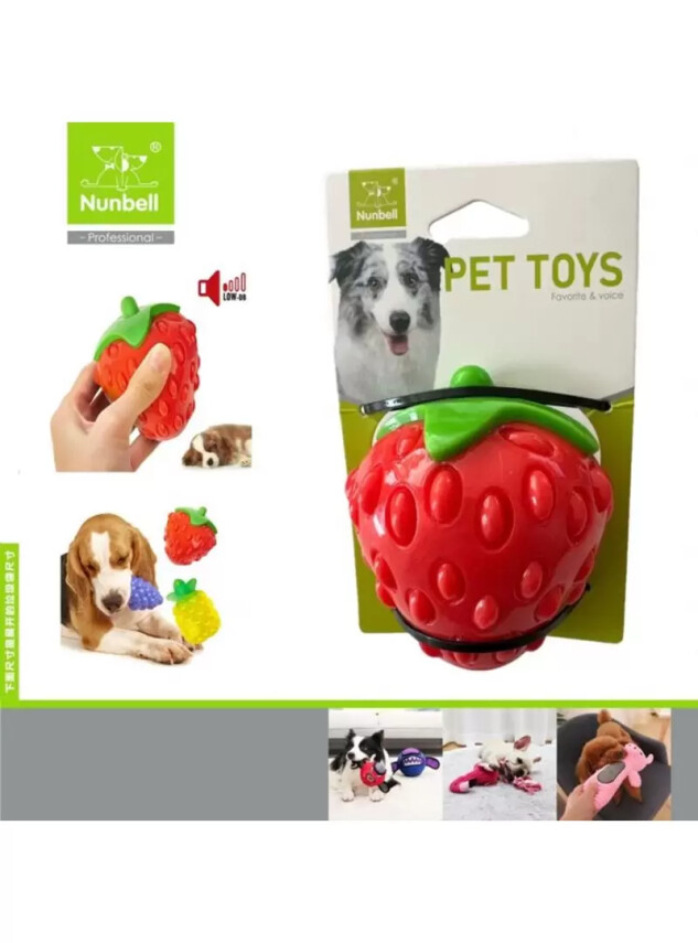 Nunbell Köpek ve Kedi Aromalı Oyuncak Çilek - Nunbell