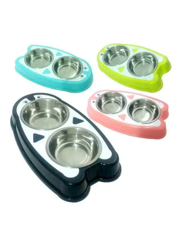 Nunbell Melamin Çelik Mama Kabi İkili - 1