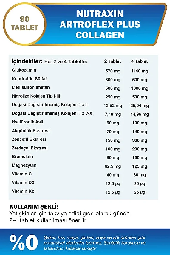 Nutraxin Artroflex Plus Collagen 90 tablet - 2