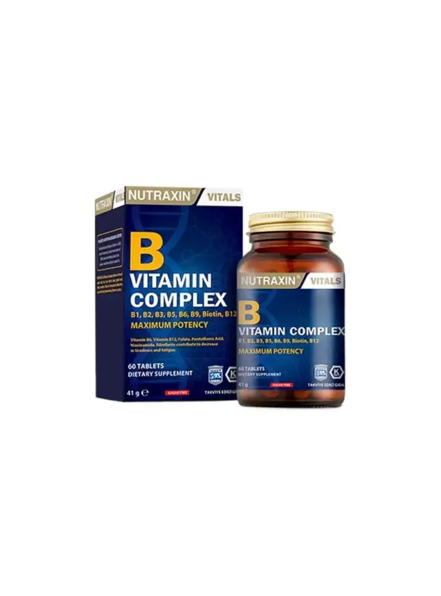 Nutraxin B Complex Vitamin 60 Kapsül - 1
