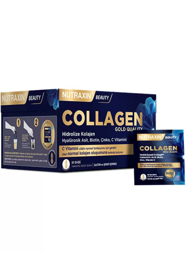 Nutraxin Beauty Collagen Gold Takviye Edici Gıda 30 Şase - Nutraxin