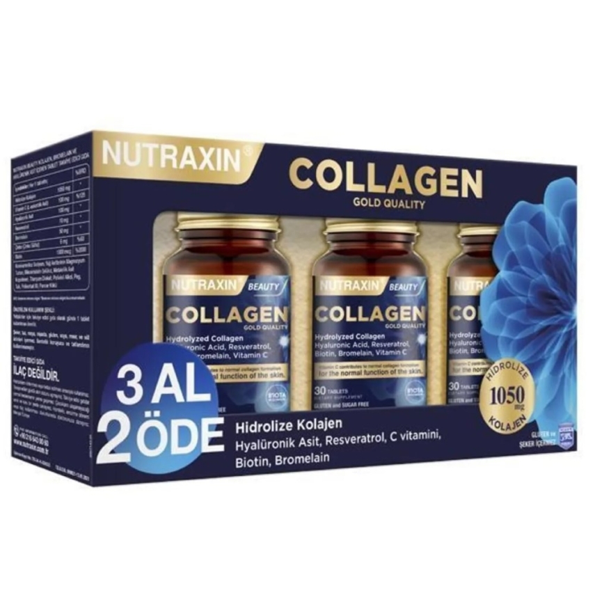 Nutraxin Beauty Gold Collagen 30 Tablet (3 Al 2 Öde) - 1