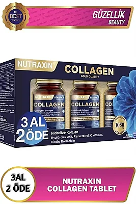 Nutraxin Beauty Gold Collagen 30 Tablet (3 Al 2 Öde) - Nutraxin