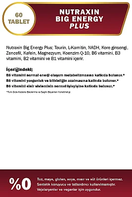 Nutraxin Big Energy Plus 60 Tablet - 4