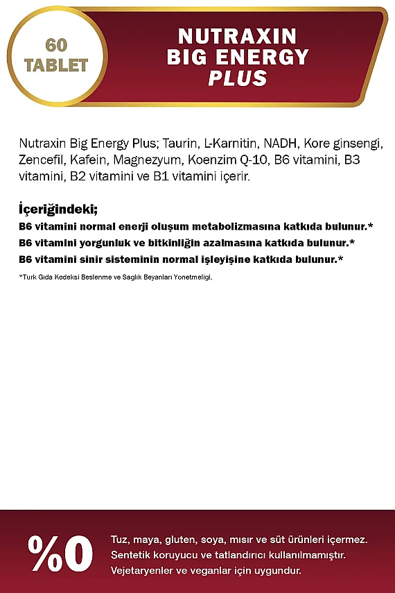 Nutraxin Big Energy Plus 60 Tablet - 4