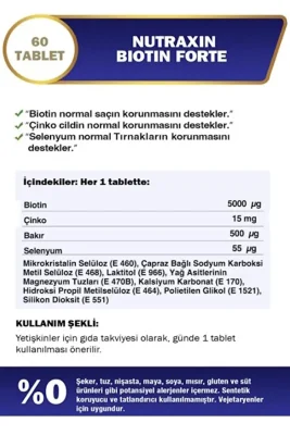 Nutraxin Biotin Forte Tablet 60lı - 3