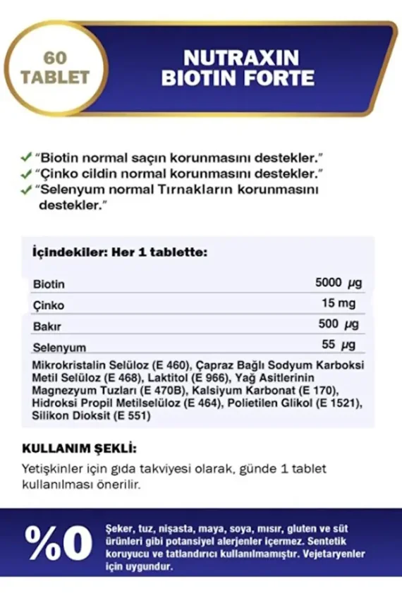 Nutraxin Biotin Forte Tablet 60lı - 3