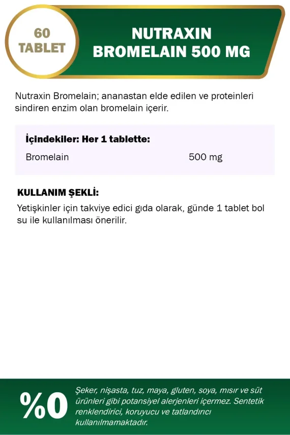 Nutraxin Bromelain 60 Kapsül - 2