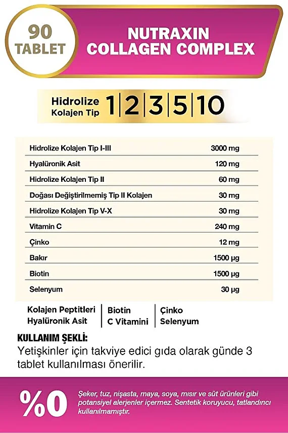 Nutraxin Collagen Complex 90 tablet - 3